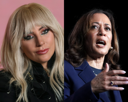 Lady Gaga and Kamala Harris